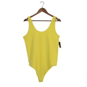 Torrid DBL Scoop Neck Foxy Bodysuit Lemon Size 2X